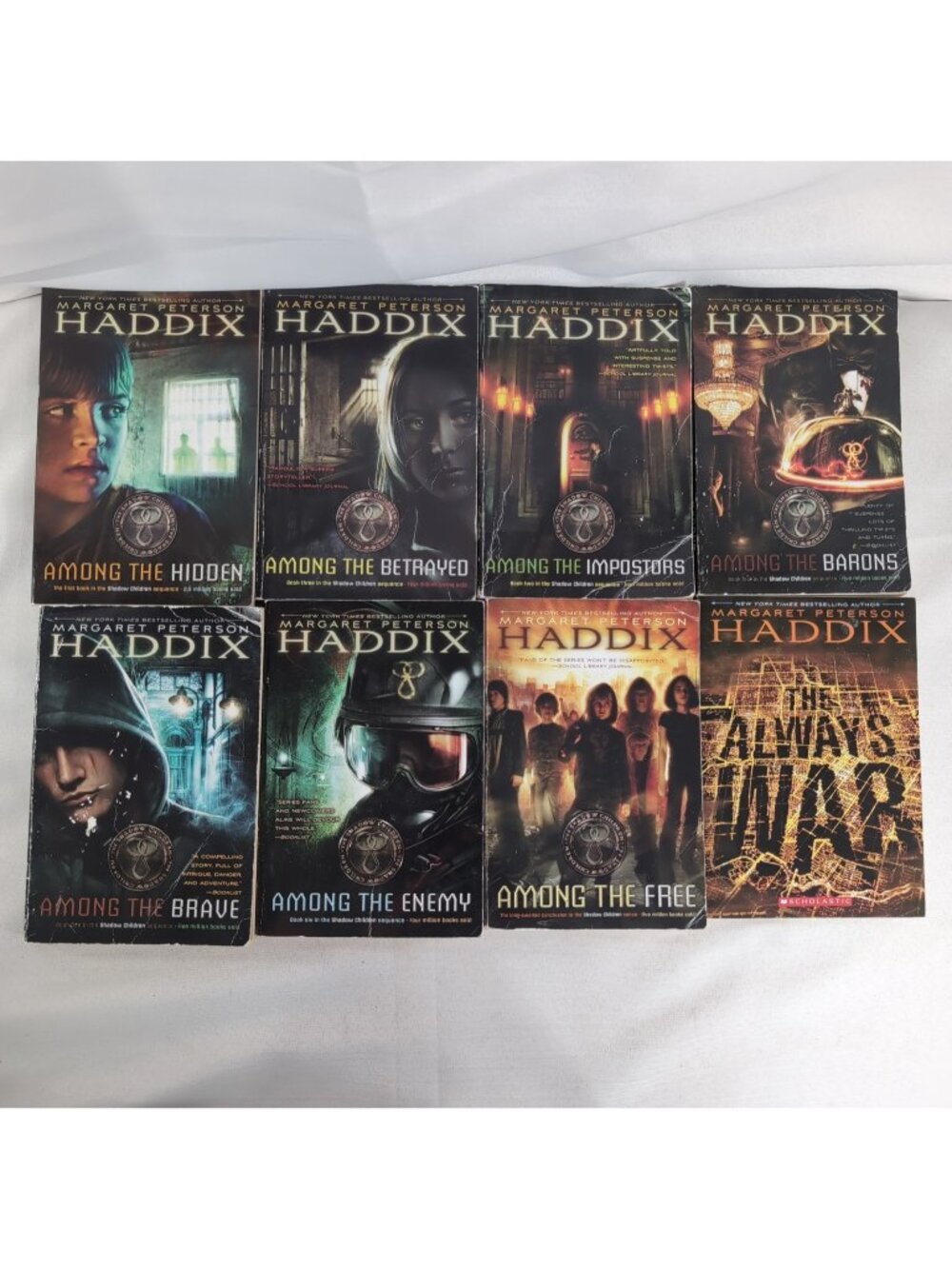 Haddix 8 Book Lot Set Among the Free Enemy Brave Hidden Barons Betrayed PB